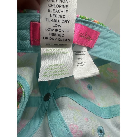 Lilly Pulitzer X Disney Retired Baseball Hat Cap Minnie Mickey Castle Floral Adj - Picture 4 of 7